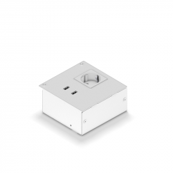PC-U2-U 1 SOCKET + 2 USB WHITE