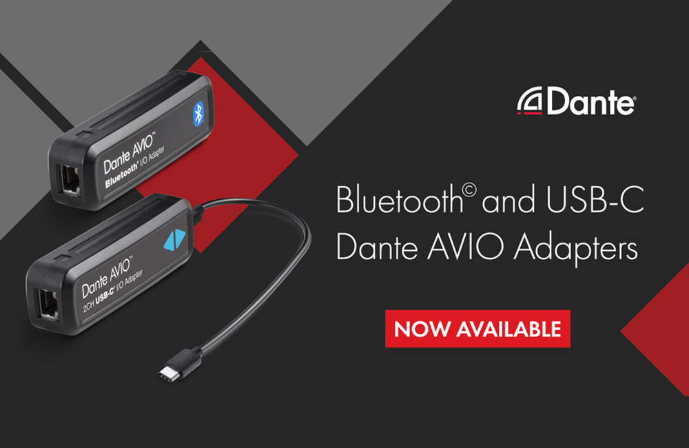 Dante AVIO-adapters med USB-C och BT