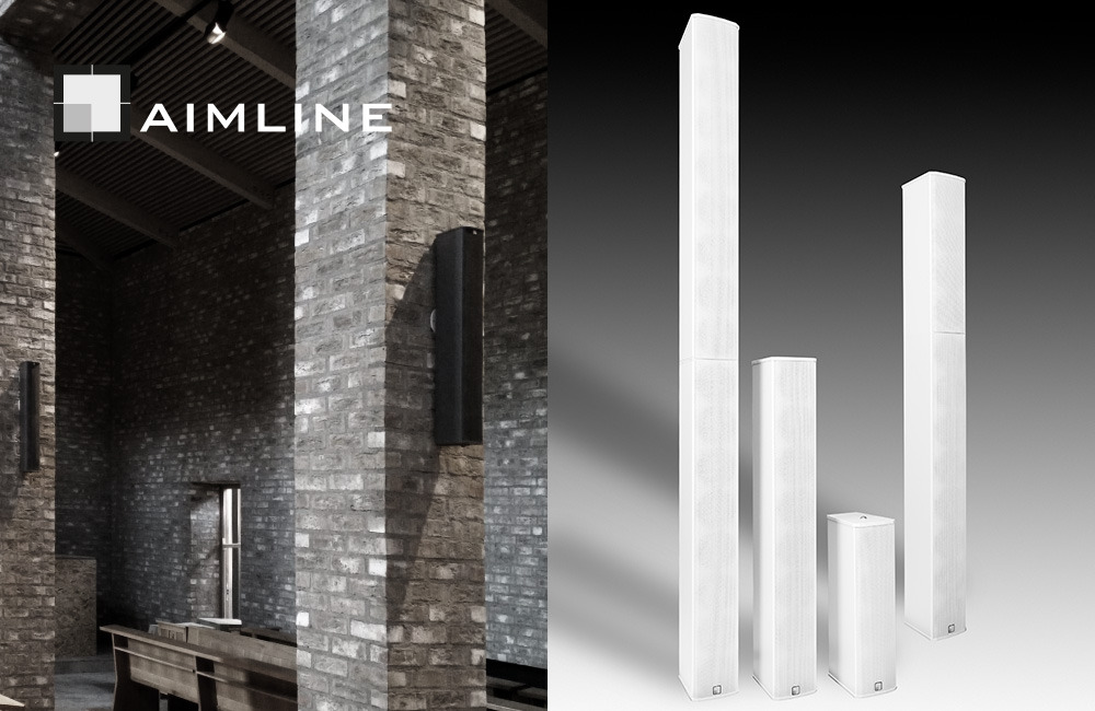 Aimline - line array-pelare för installation